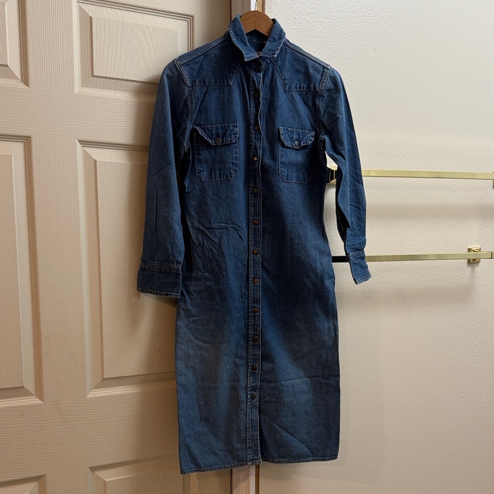 Calvin Klein Jeans Blue Denim Midi Dress